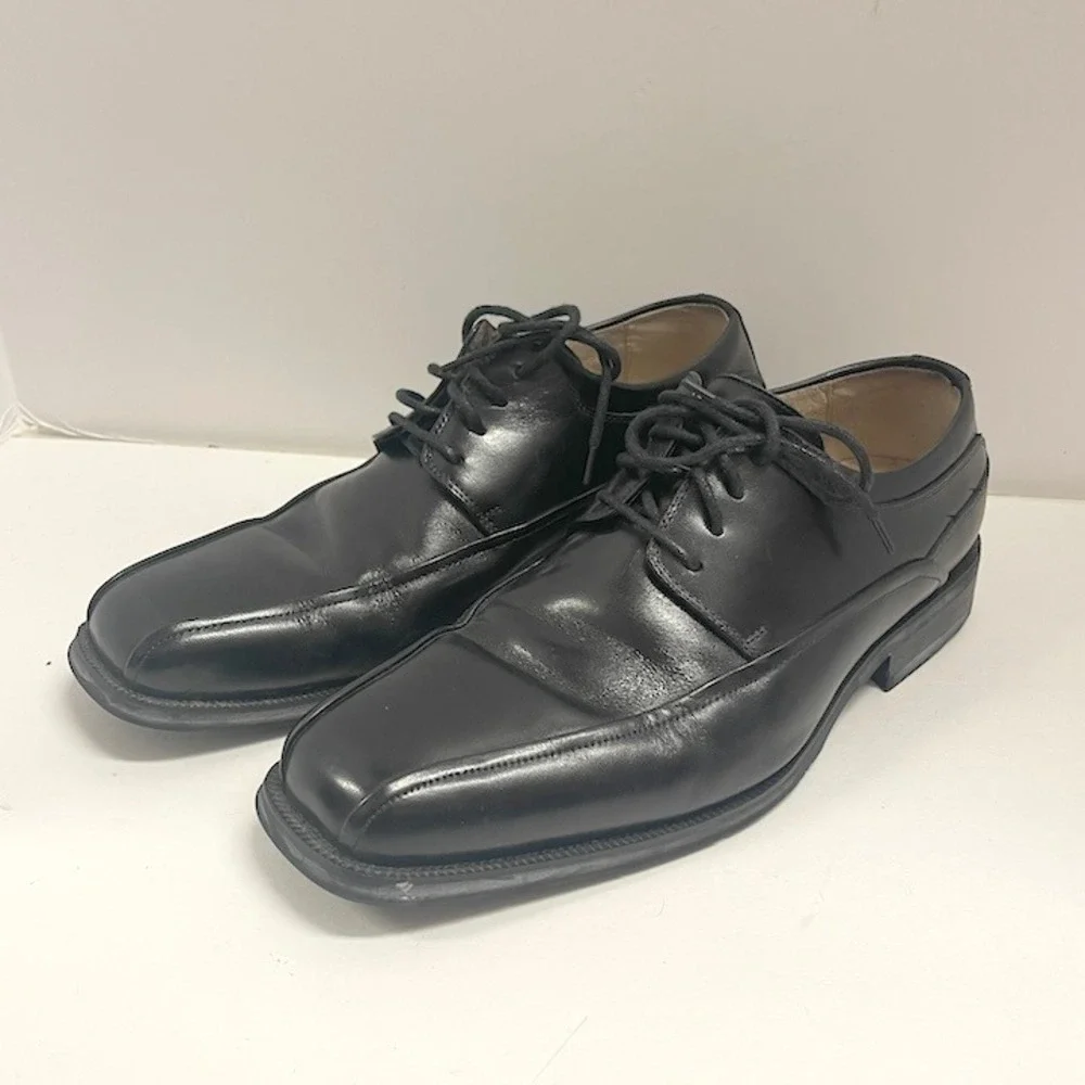 Florsheim Cortland Moc Toe Oxford Men's Black Leather Dress Shoes Size‎ 8D